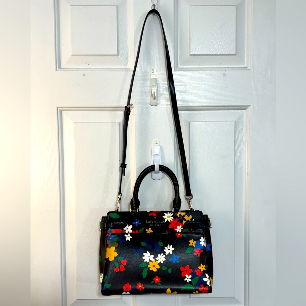 KATE SPADE New York STACI FLORAL MEDIUM SATCHEL - Picture 11 of 13